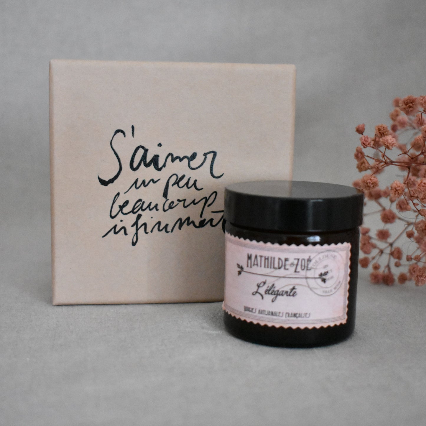 Bougies artisanales françaises – Collection Mots du cœur