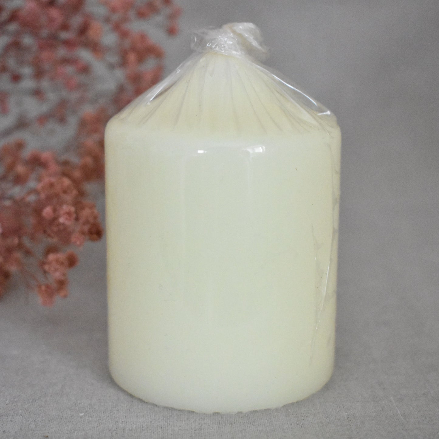 Cierge pilier blanc – 100 x 70 mm