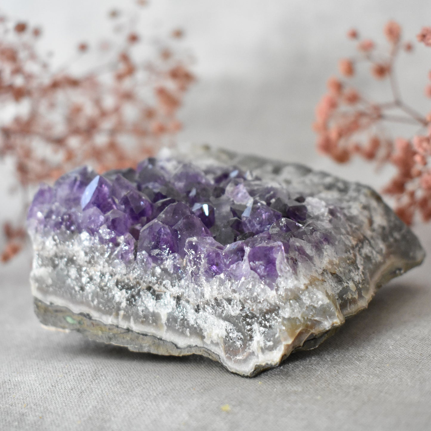 Druse améthyste naturelle de 510 g