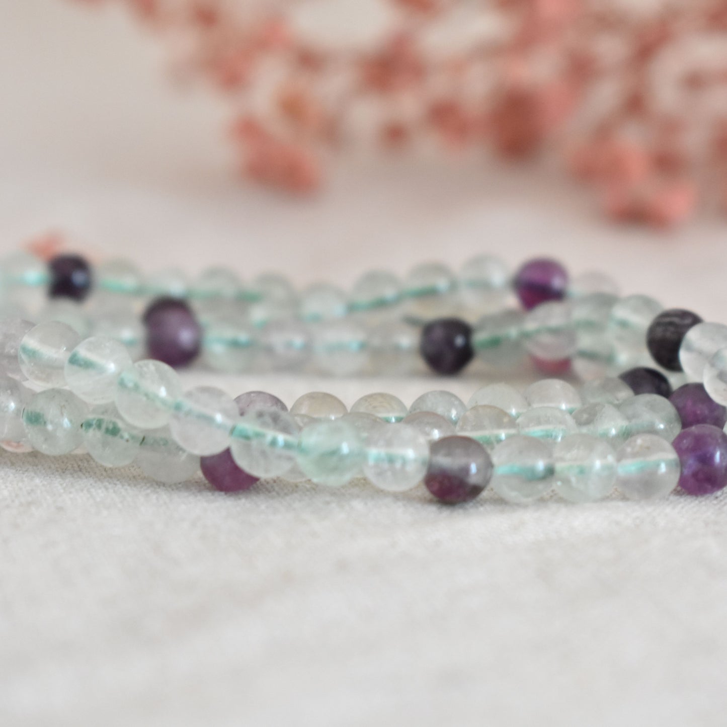 Mala fluorite 108 perles – Clarté mentale et harmonie