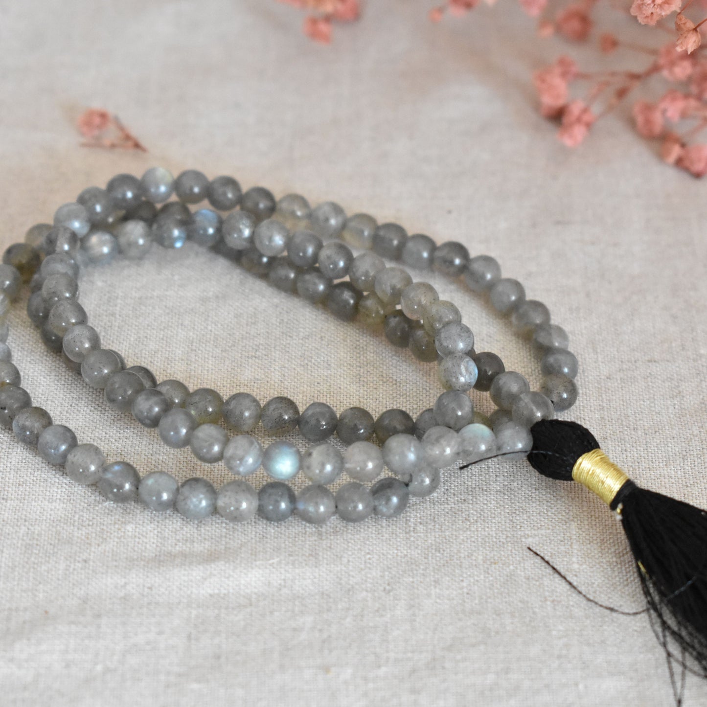 Mala labradorite 108 perles – Protection et intuition profonde