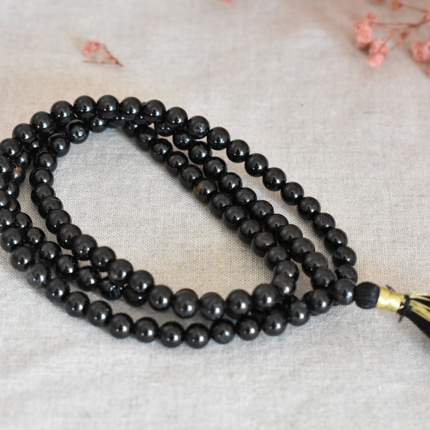 Mala tourmaline noire 108 perles – Protection et ancrage