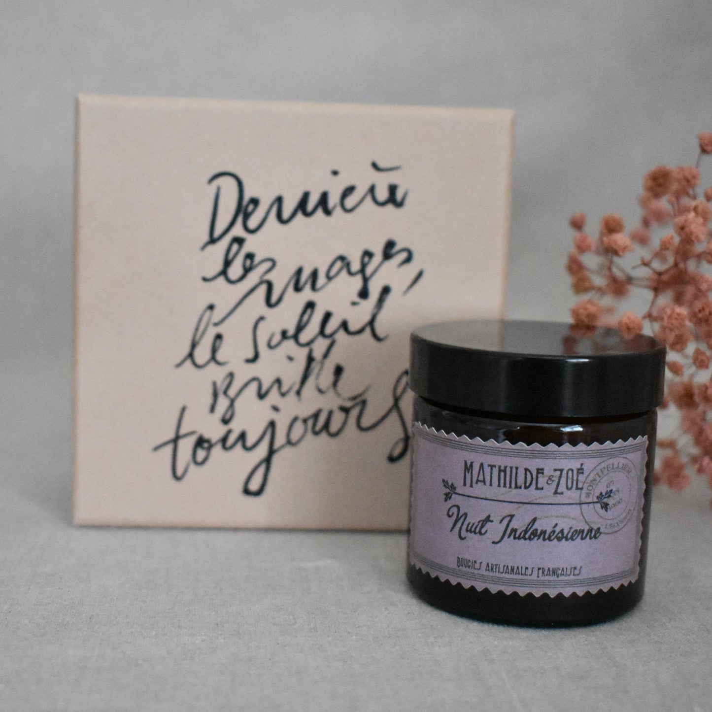 Bougies artisanales françaises – Collection Mots du cœur