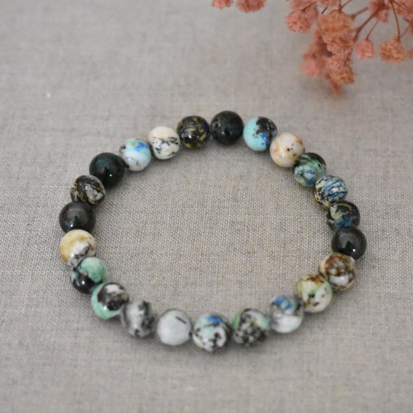 Bracelet baryte 8 mm · Clarté intérieure et renouveau énergétique