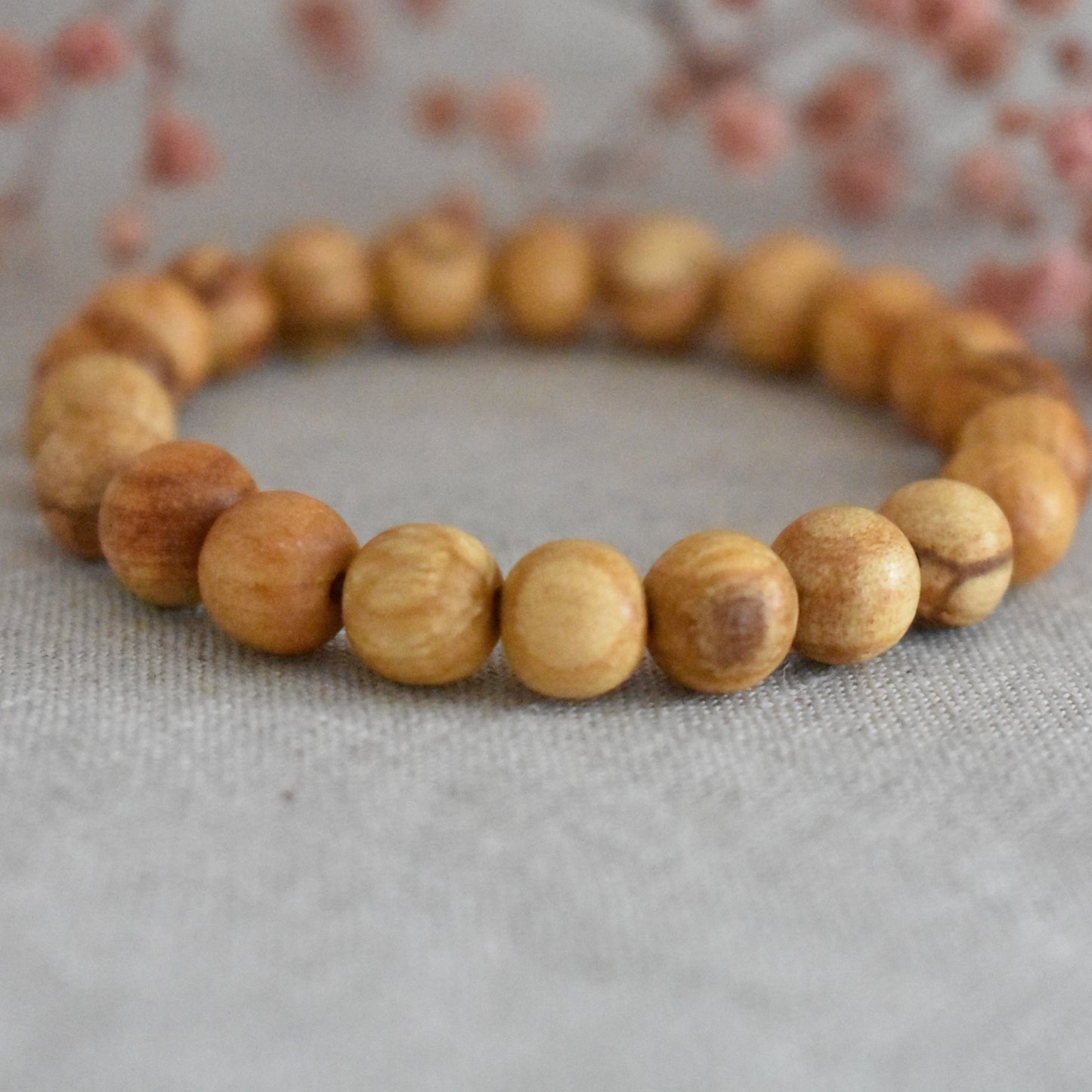 Bracelet palo santo 8 mm · Purification et sérénité