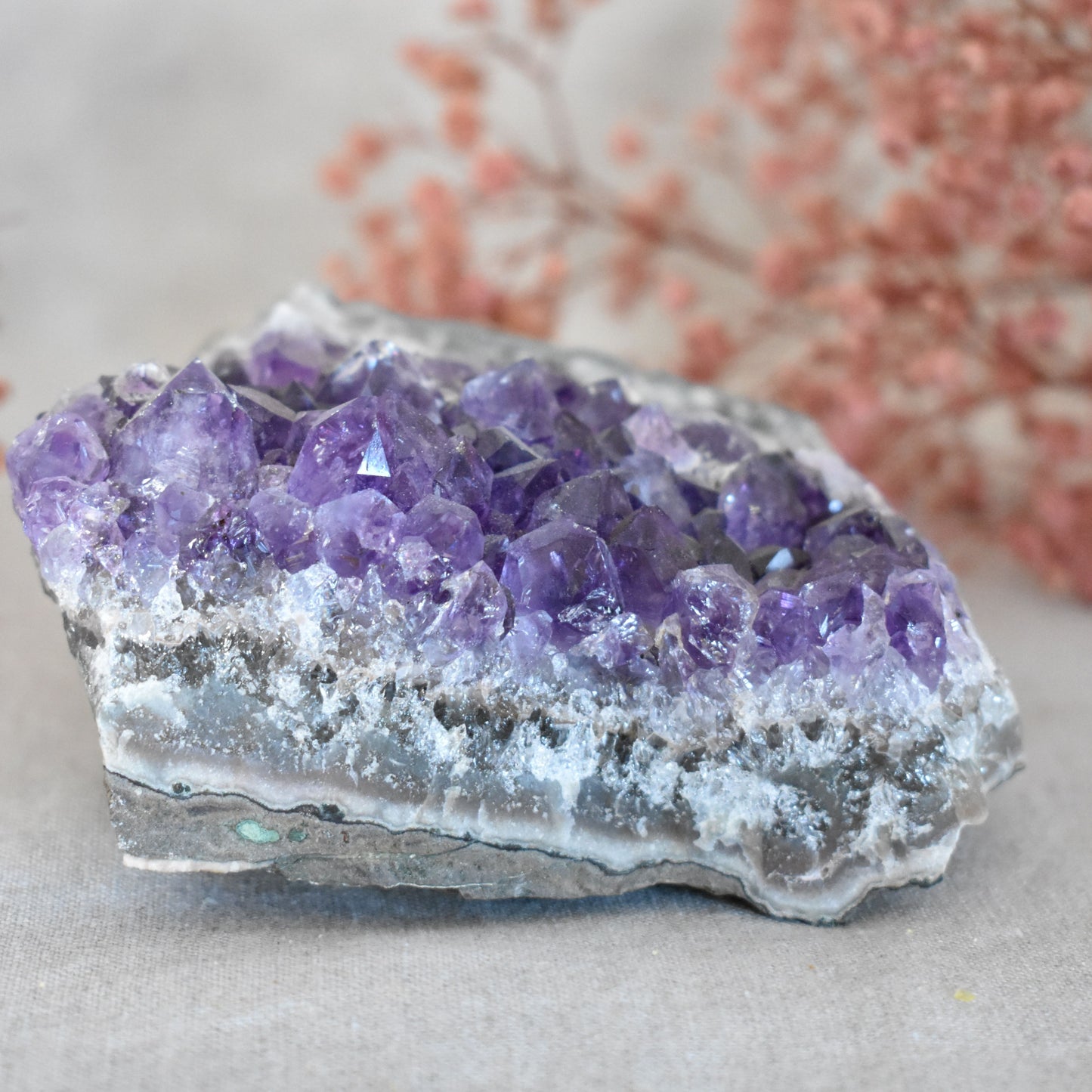 Druse améthyste naturelle de 510 g