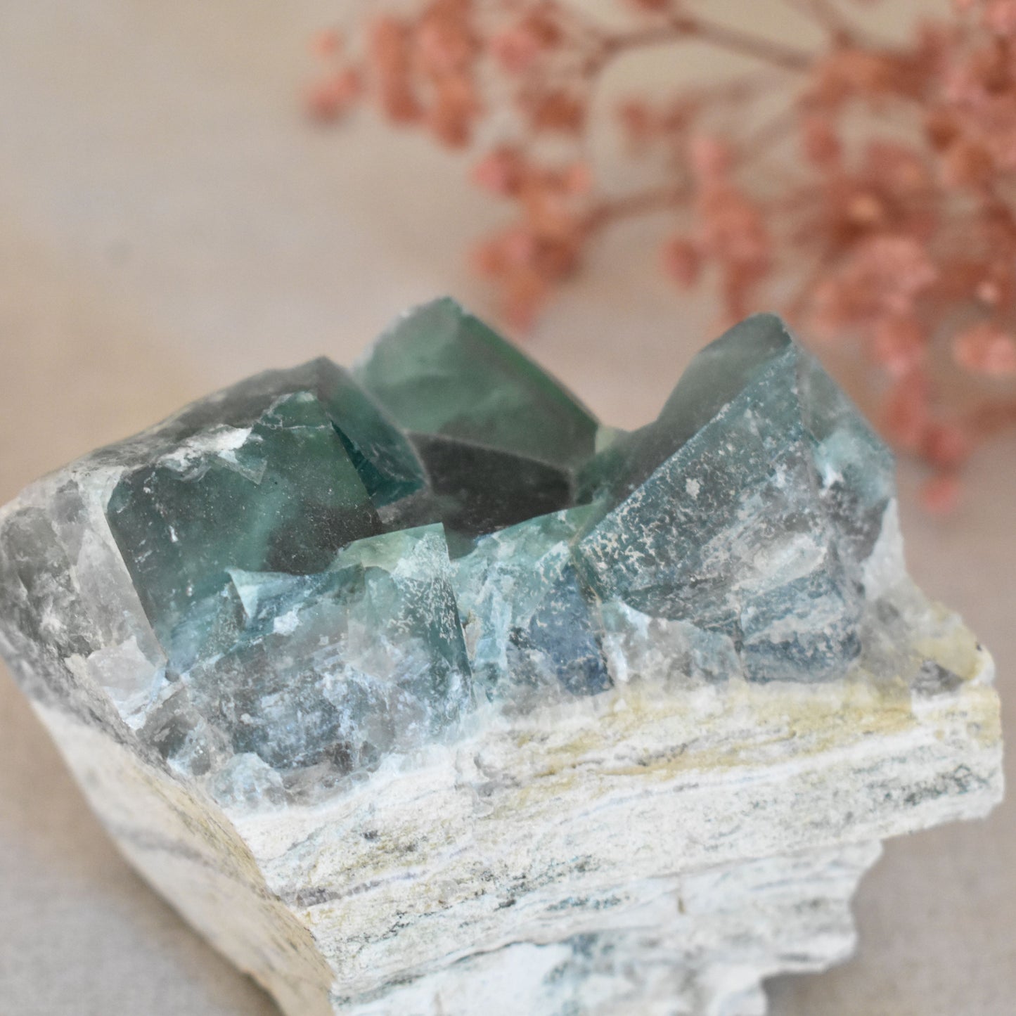 Druse fluorite naturelle de 430 g