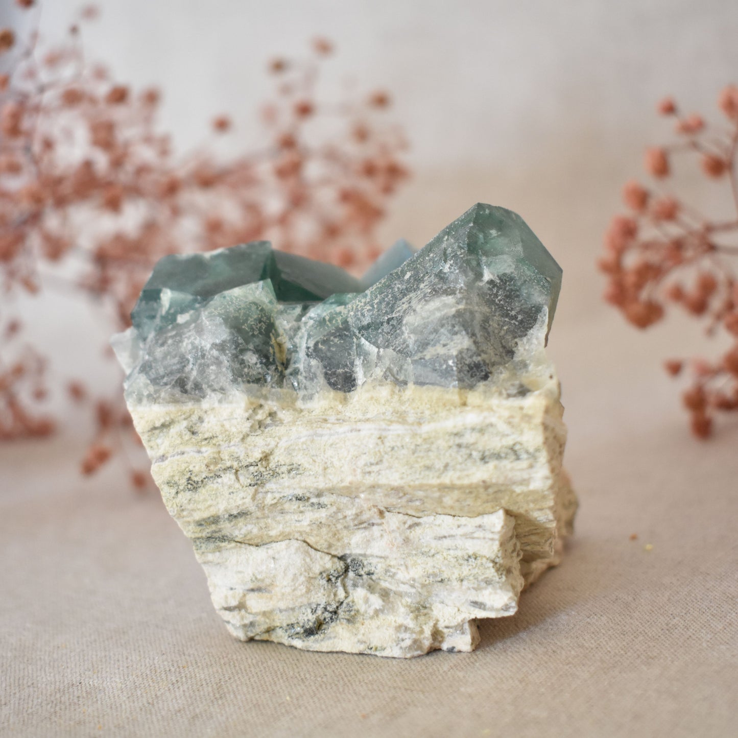 Druse fluorite naturelle de 430 g