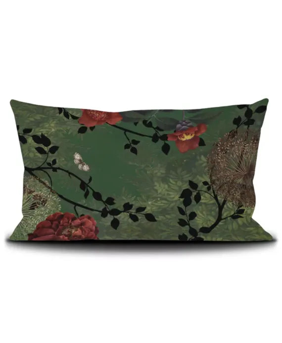 Housse de coussin velours imprimé 40x65 Carmen