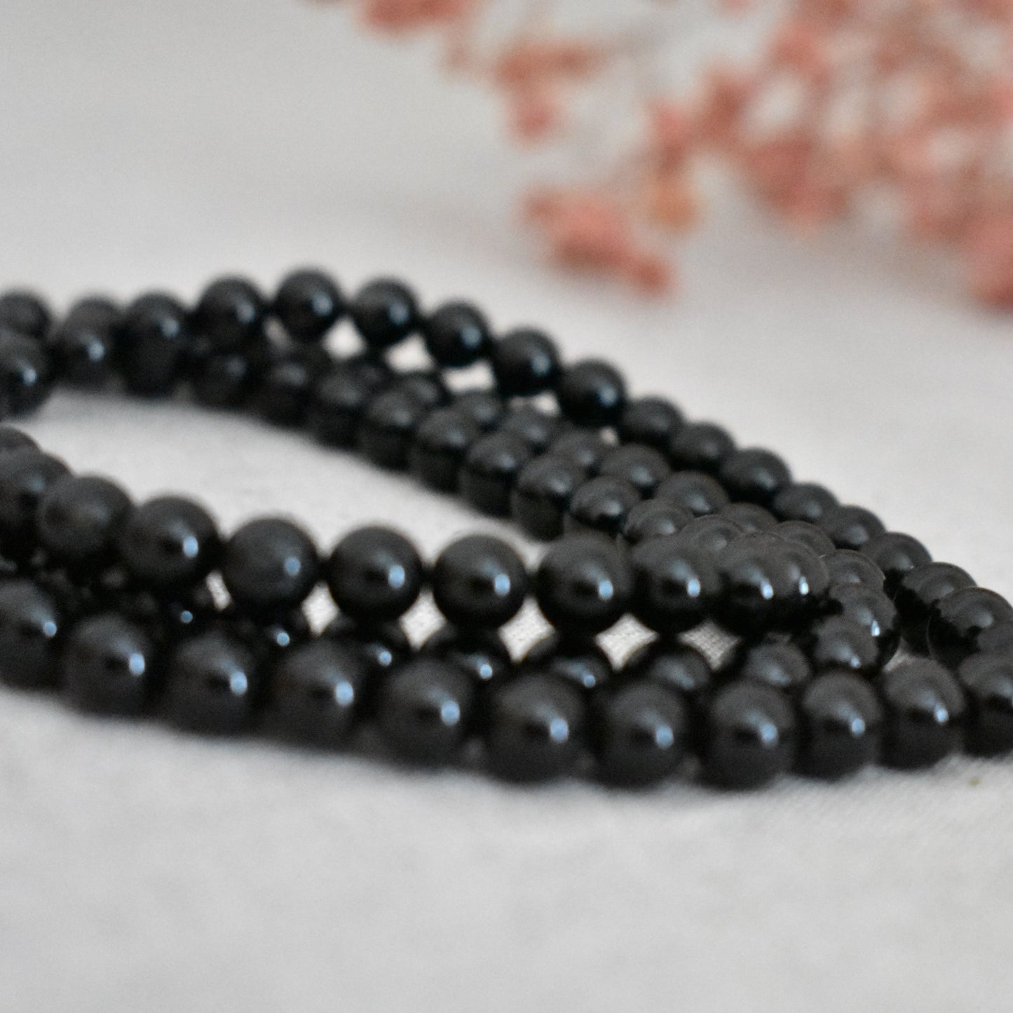 Mala onyx noir 108 perles – Protection et maîtrise de soi