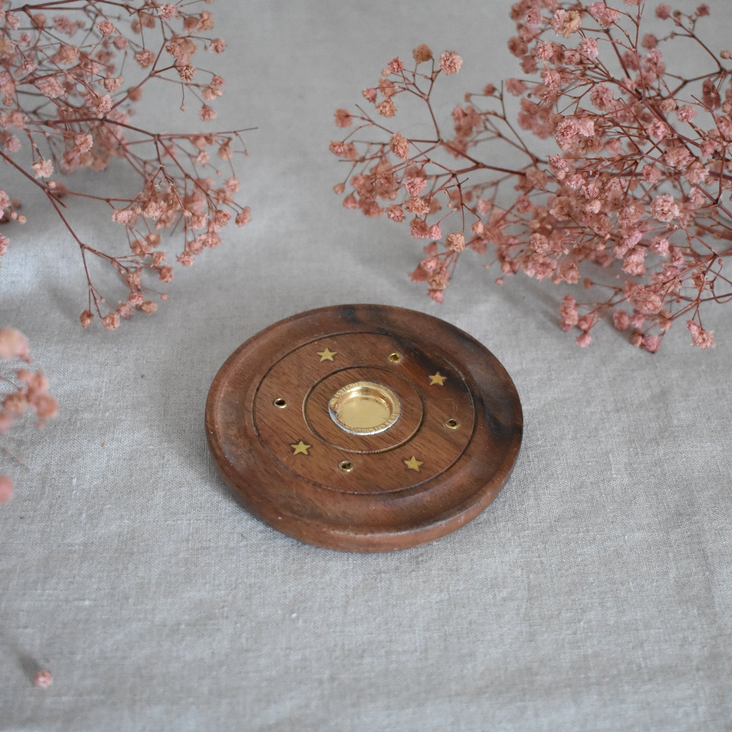 Porte encens rond étoilé