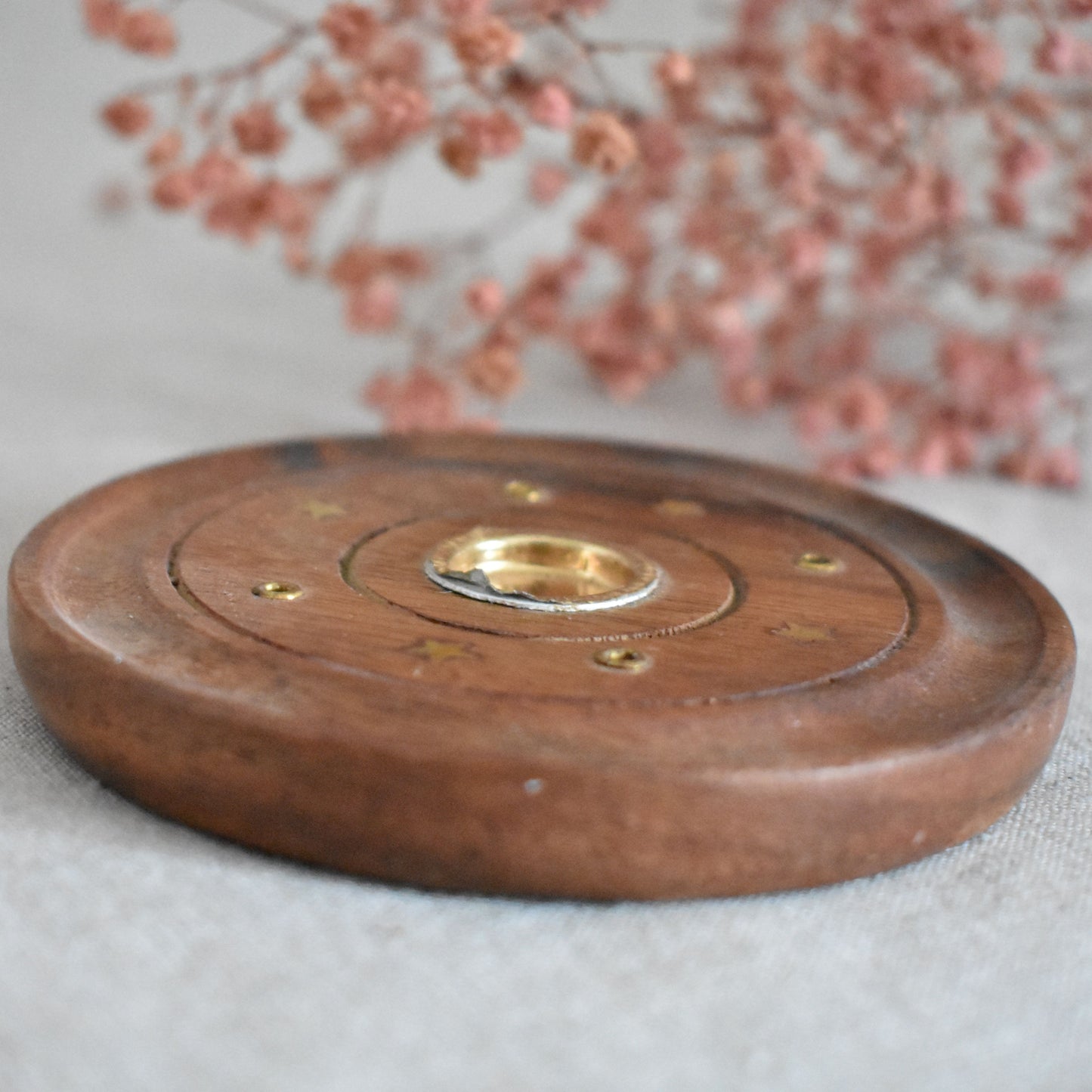 Porte encens rond étoilé