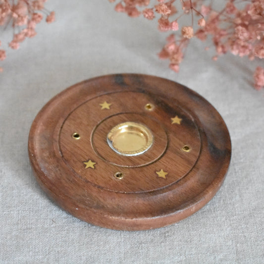 Porte encens rond étoilé