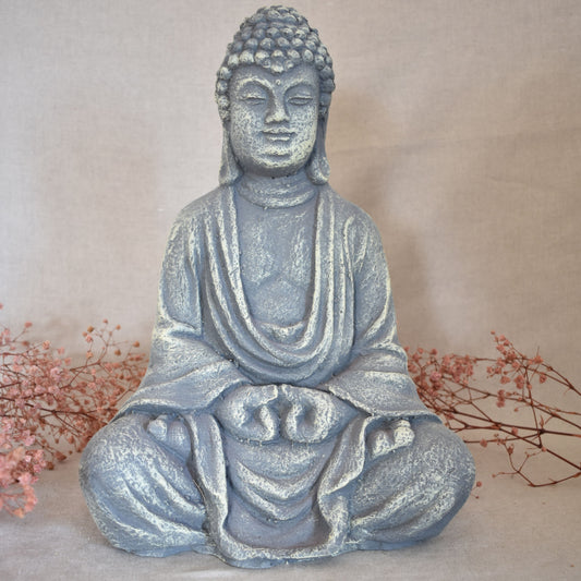 Statue bouddha magnésie décorative de 35 cm