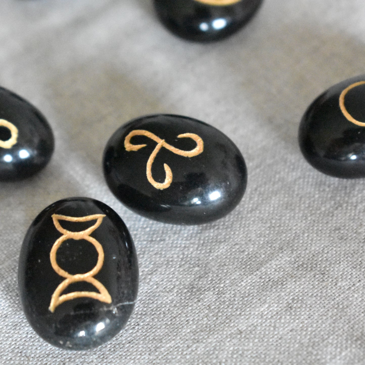 Symboles wicca agate noire